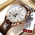 Men's Waterproof Luminous Device Genuine Leather Belt Quartz Watch Genuine Business Watch
