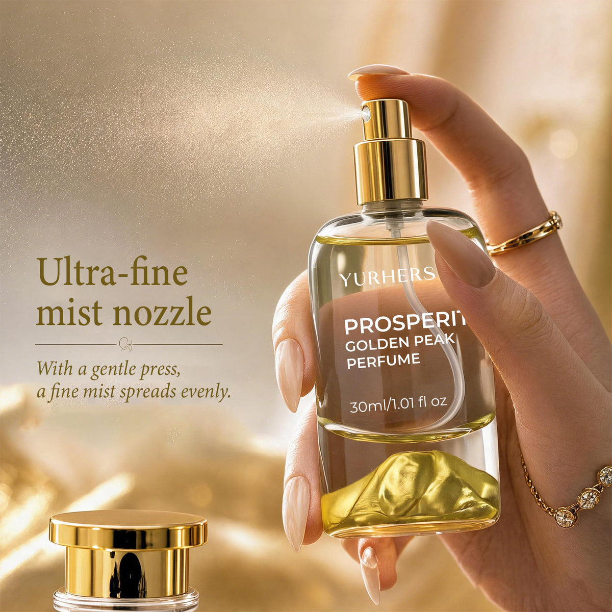 Fortune Golden Mountain Luxury Perfume Eau De Parfum Long Lasting Fragrance Gift Set Premium Gold Bottle Women Men Elegant Scent