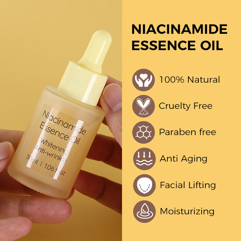 OEM ODM Korean Vitamin C Facial Serum 30ml Niacinamide Hyaluronic Acid Brightening Hydrating Skin Care Essence Oil Wholesale
