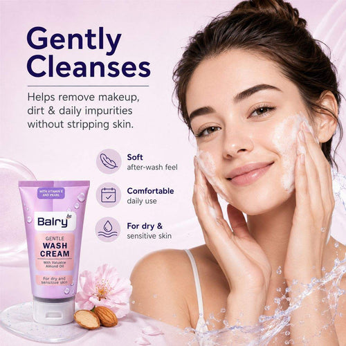 Balry Vitamin E Hydrating Facial Cleanser 150ml Gentle Cream Herbal Face Wash for Dry Sensitive Skin Wholesale